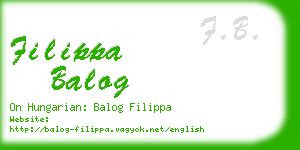 filippa balog business card